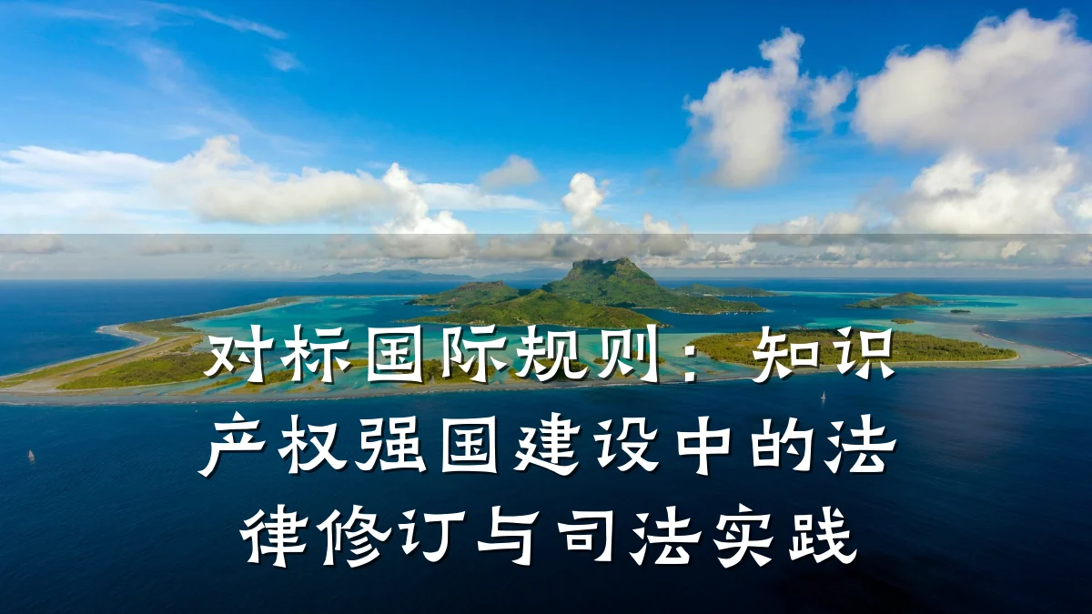 对标国际规则:知识产权强国建设中的法律修订与司法实践