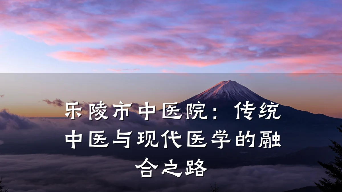 乐陵市中医院:传统中医与现代医学的融合之路
