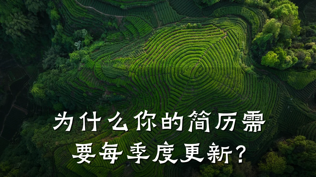 为什么你的简历需要每季度更新?