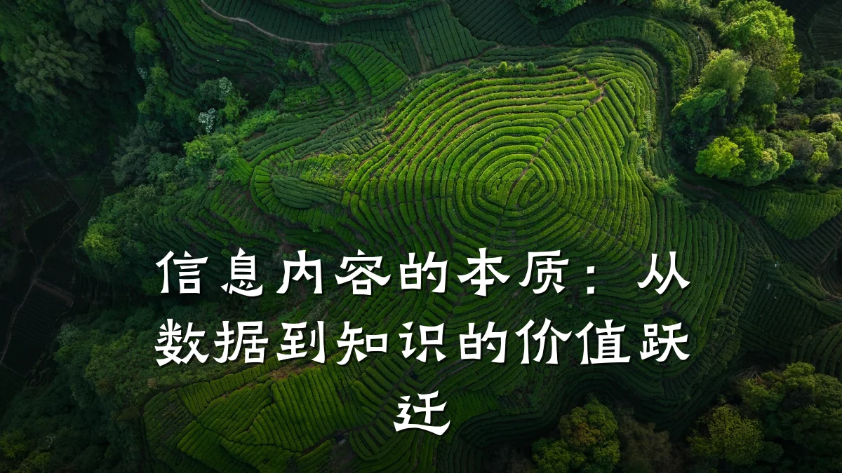 信息内容的本质:从数据到知识的价值跃迁
