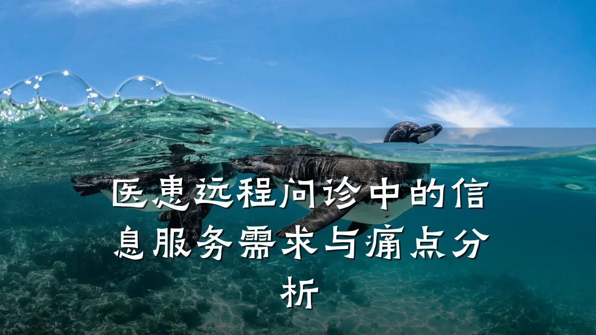 医患远程问诊中的信息服务需求与痛点分析