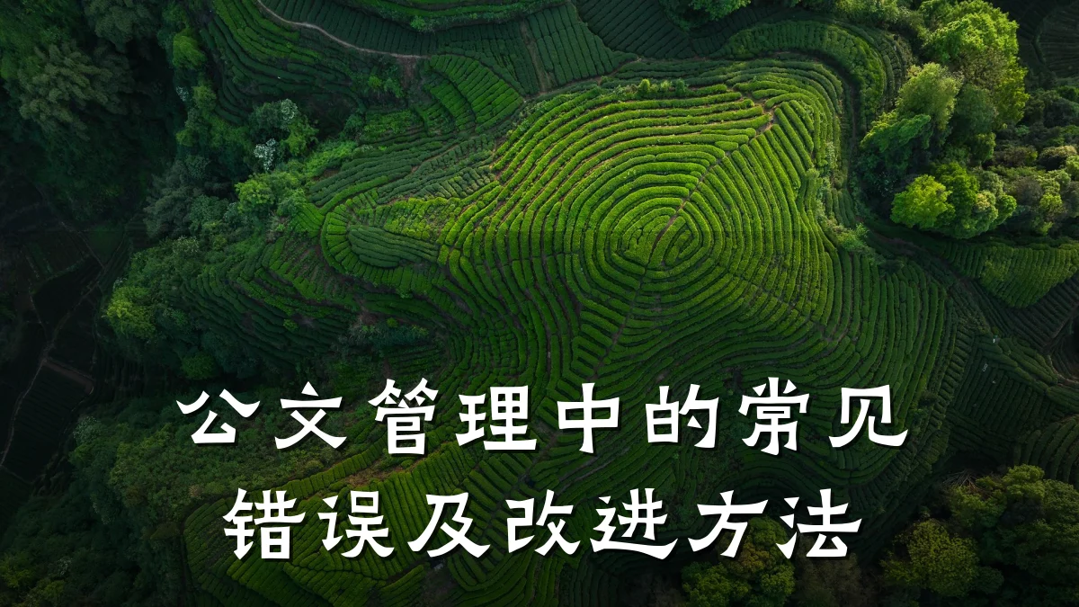 公文管理中的常见错误及改进方法
