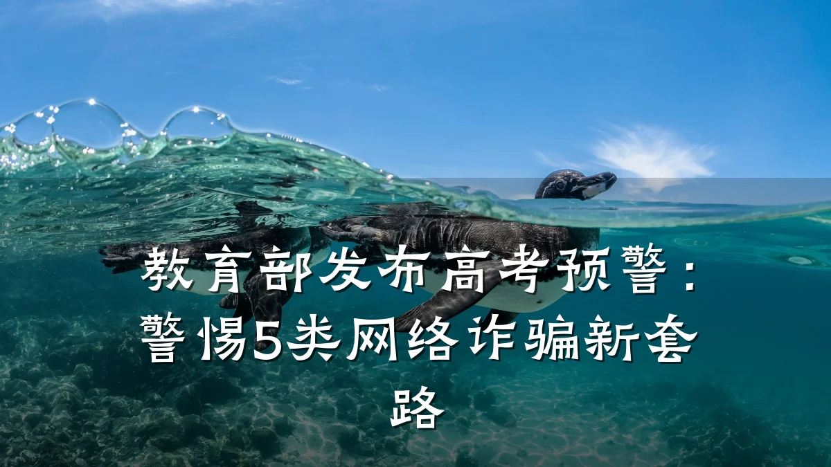 教育部发布高考预警:警惕5类网络诈骗新套路