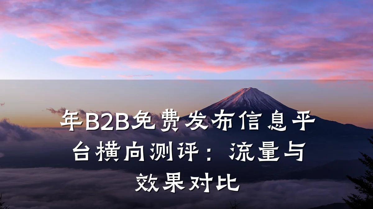 年B2B免费发布信息平台横向测评:流量与效果对比
