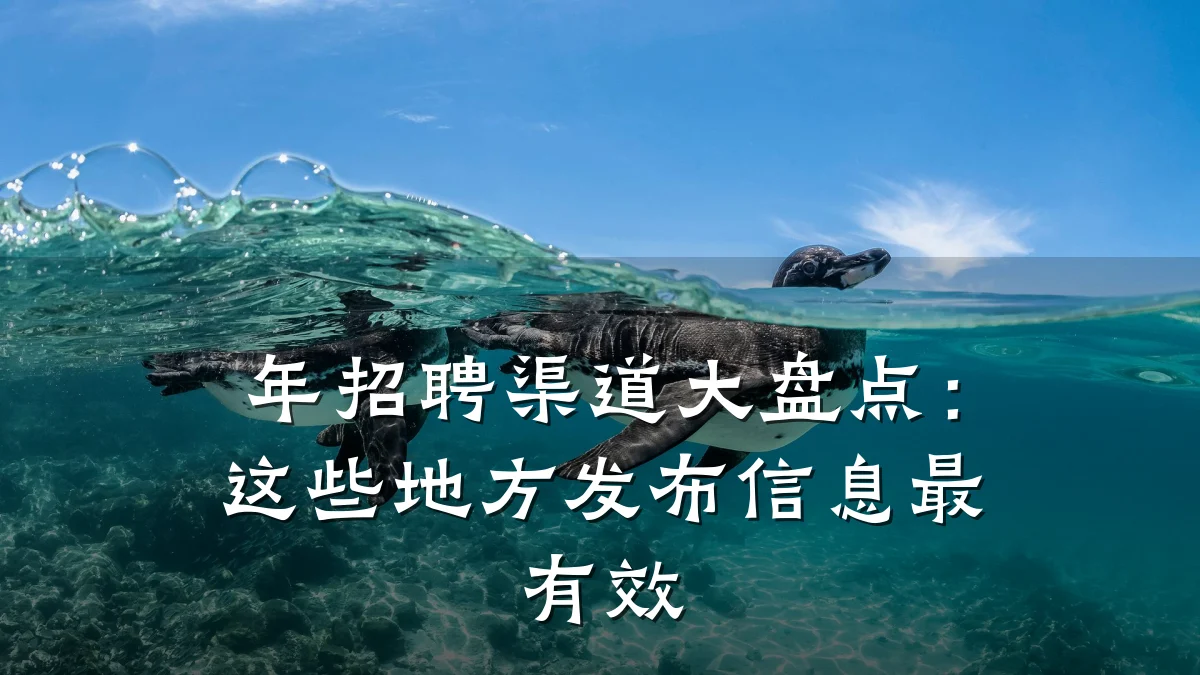 年招聘渠道大盘点:这些地方发布信息最有效