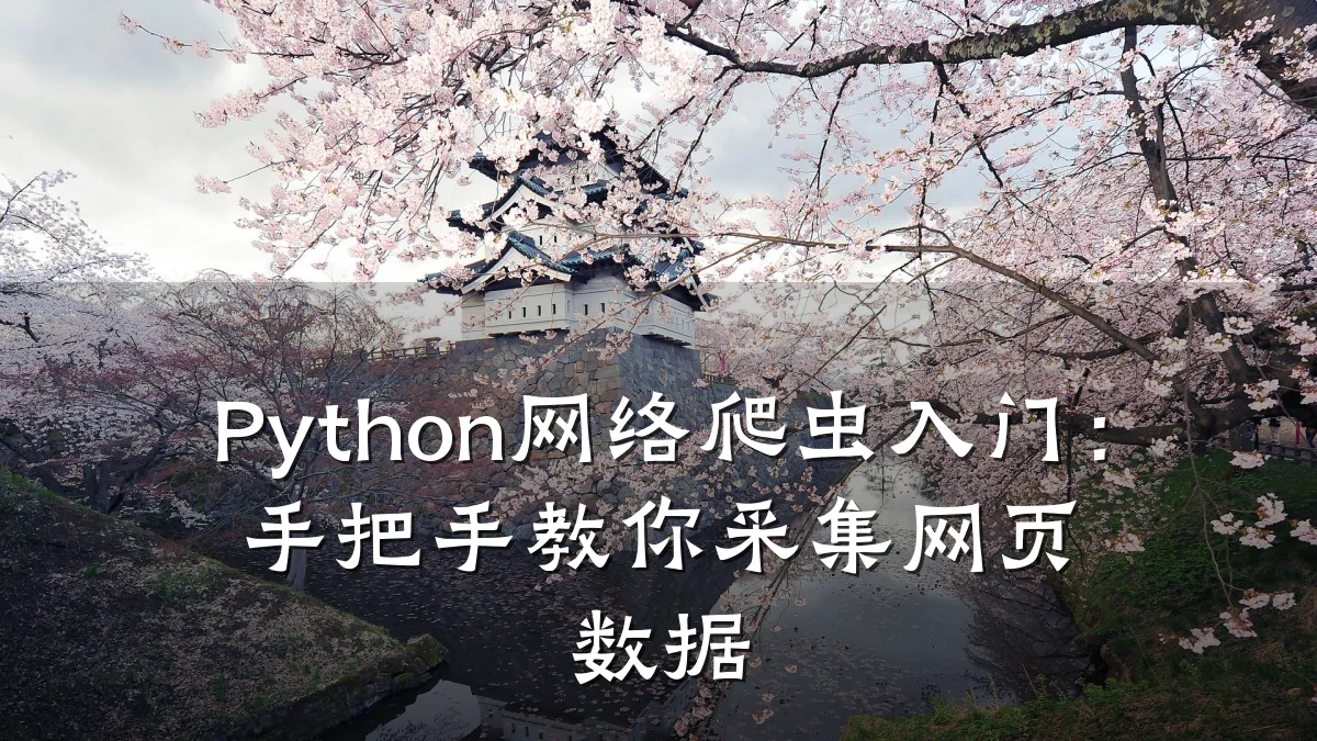 Python网络爬虫入门:手把手教你采集网页数据