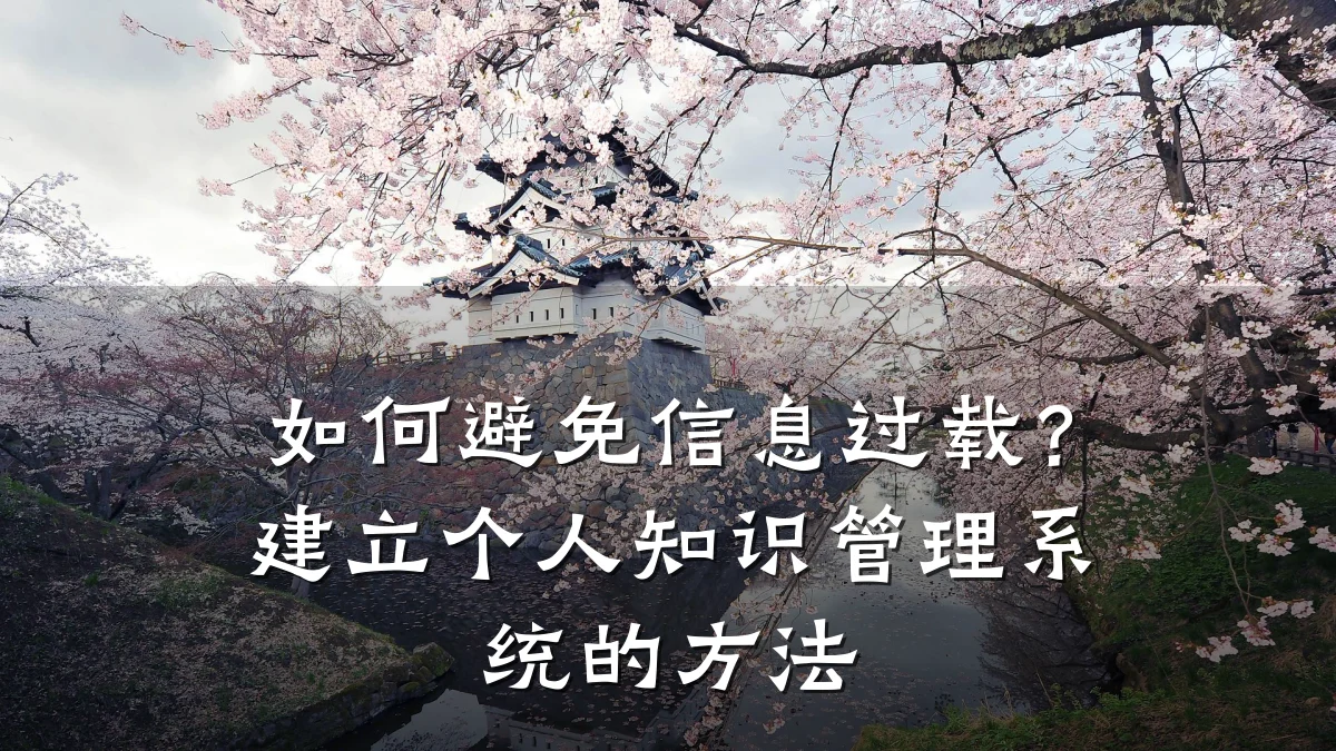 如何避免信息过载？建立个人知识管理系统的方法