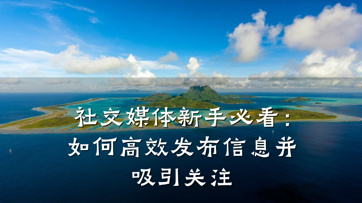 社交媒体新手必看:如何高效发布信息并吸引关注