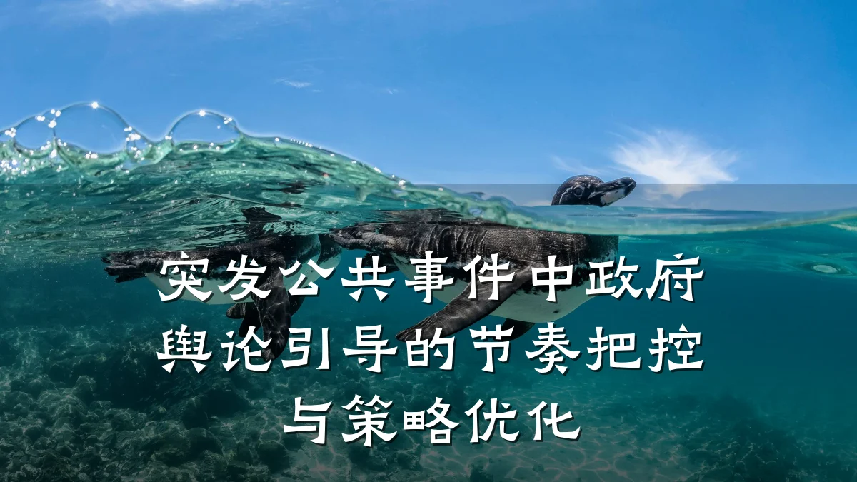 突发公共事件中政府舆论引导的节奏把控与策略优化