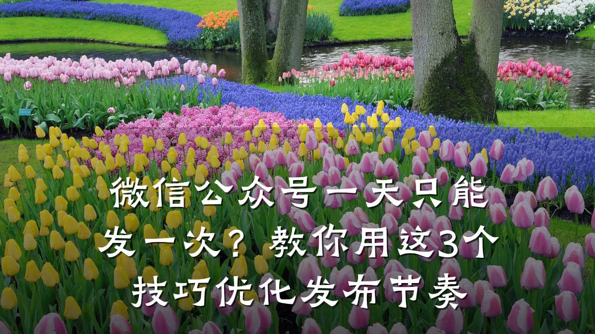 微信公众号一天只能发一次?教你用这3个技巧优化发布节奏