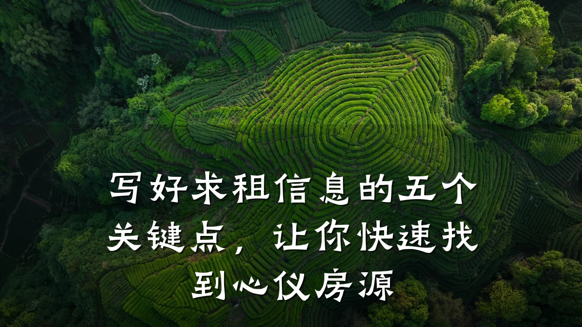 写好求租信息的五个关键点，让你快速找到心仪房源