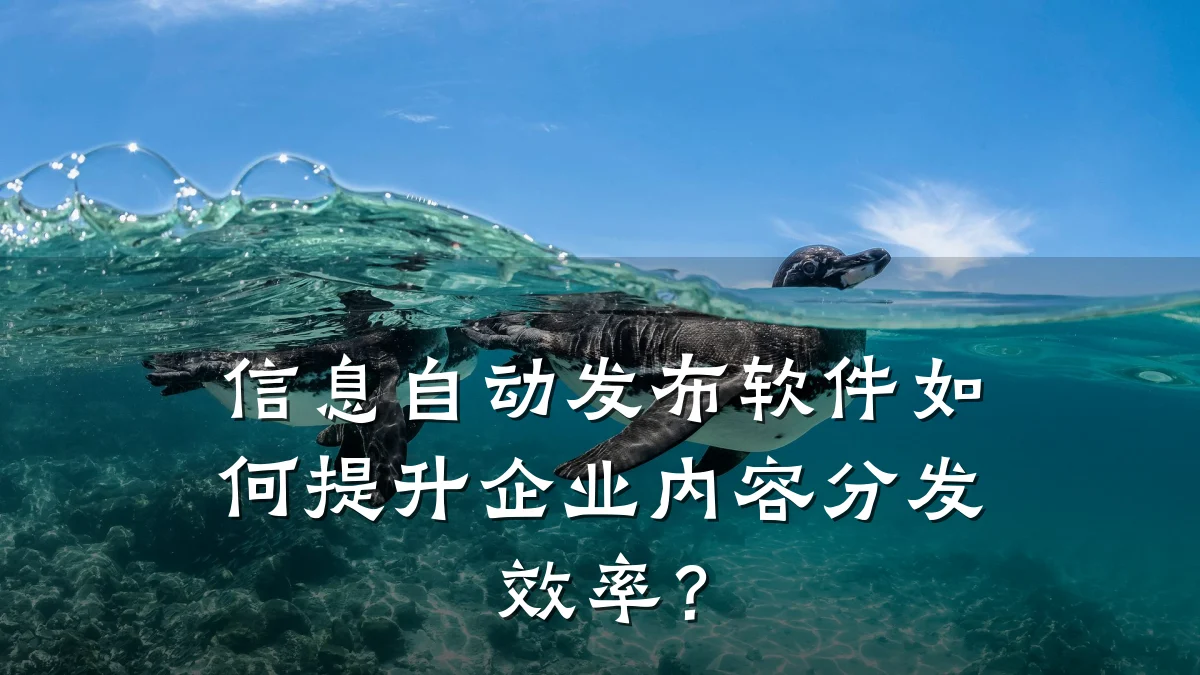 信息自动发布软件如何提升企业内容分发效率?