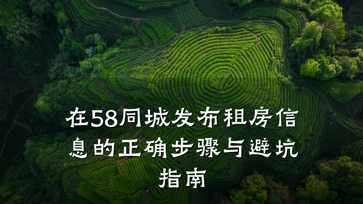 在58同城发布租房信息的正确步骤与避坑指南