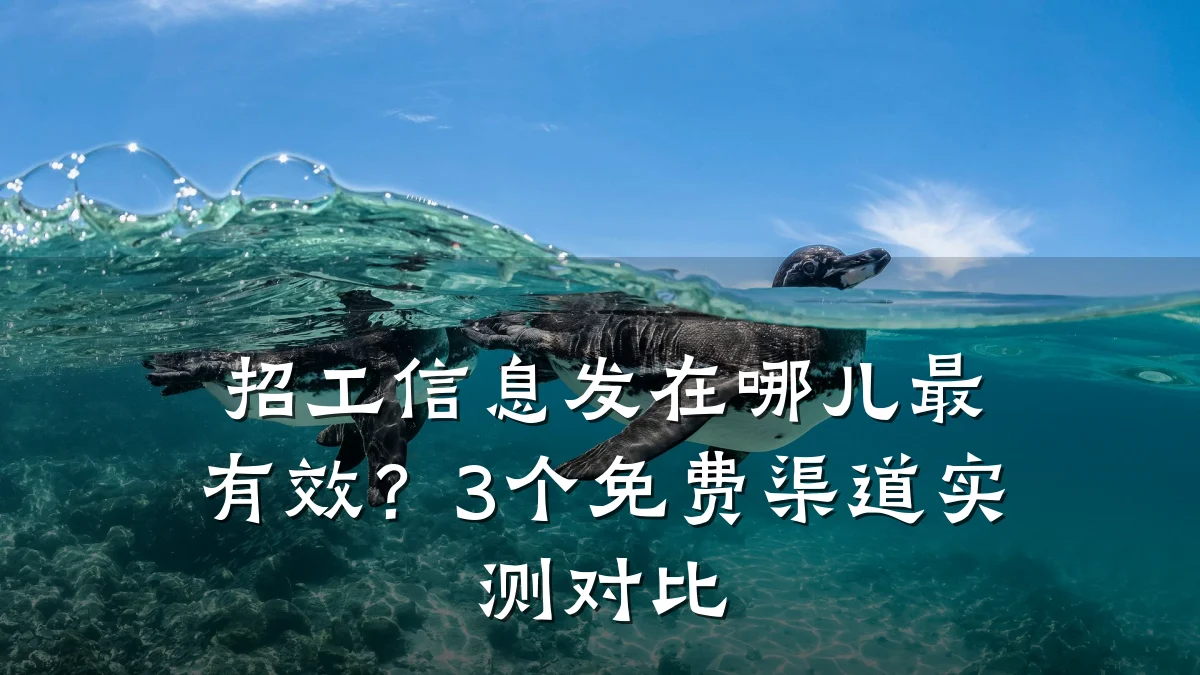 招工信息发在哪儿最有效？3个免费渠道实测对比