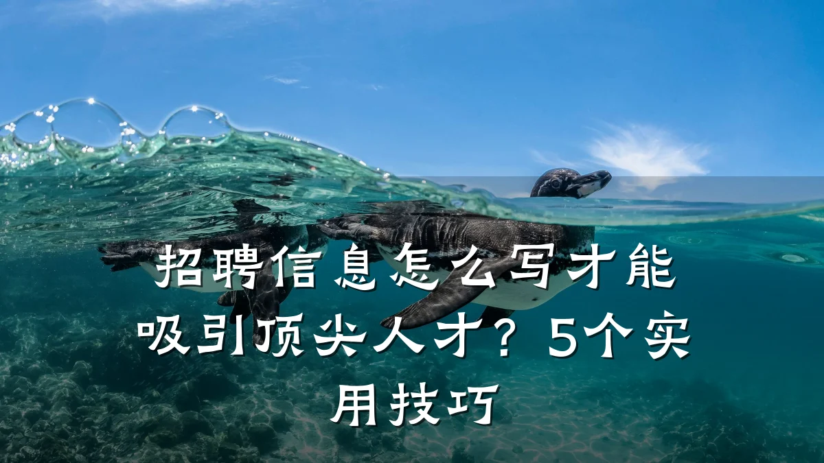 招聘信息怎么写才能吸引顶尖人才?5个实用技巧