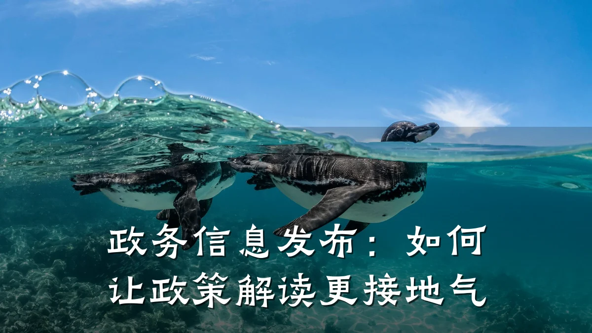 政务信息发布：如何让政策解读更接地气