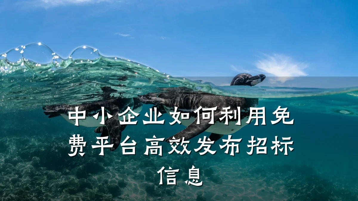 中小企业如何利用免费平台高效发布招标信息