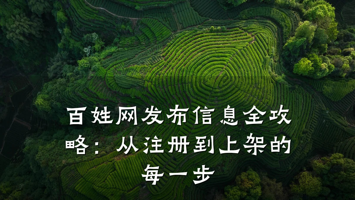 百姓网发布信息全攻略:从注册到上架的每一步