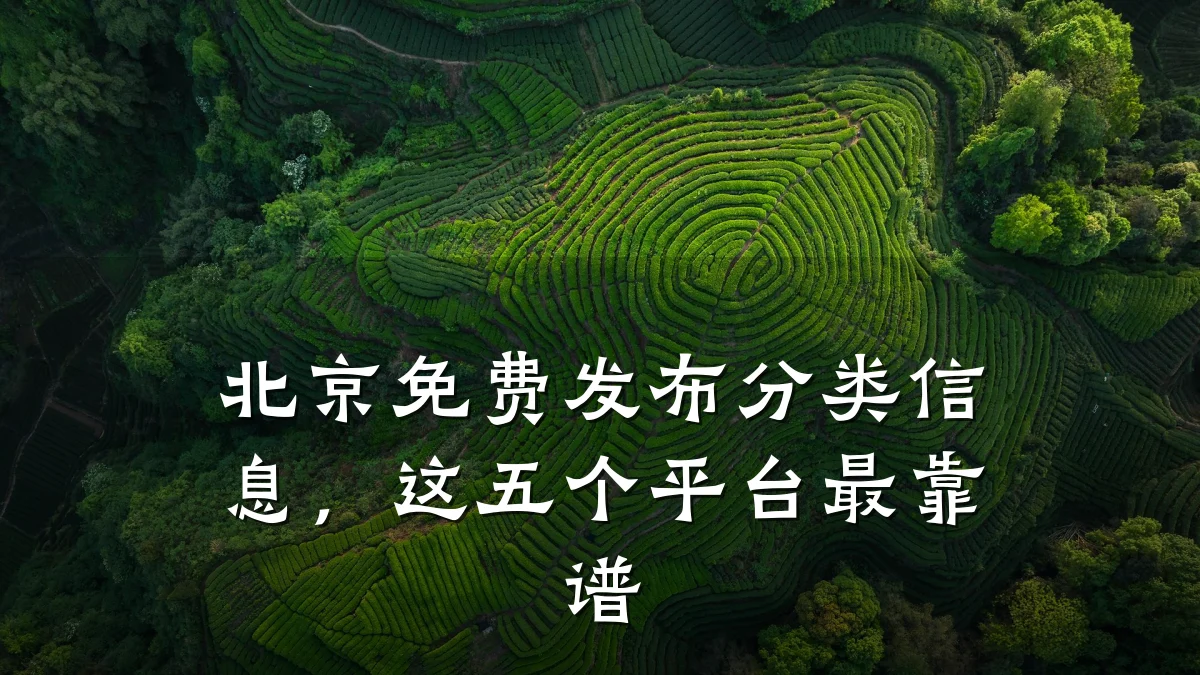 北京免费发布分类信息,这五个平台最靠谱
