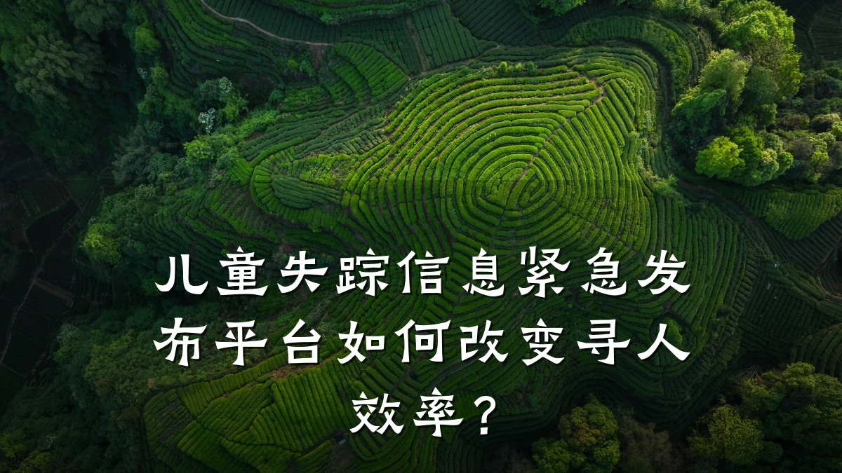 儿童失踪信息紧急发布平台如何改变寻人效率?