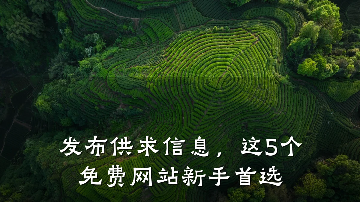 发布供求信息,这5个免费网站新手首选