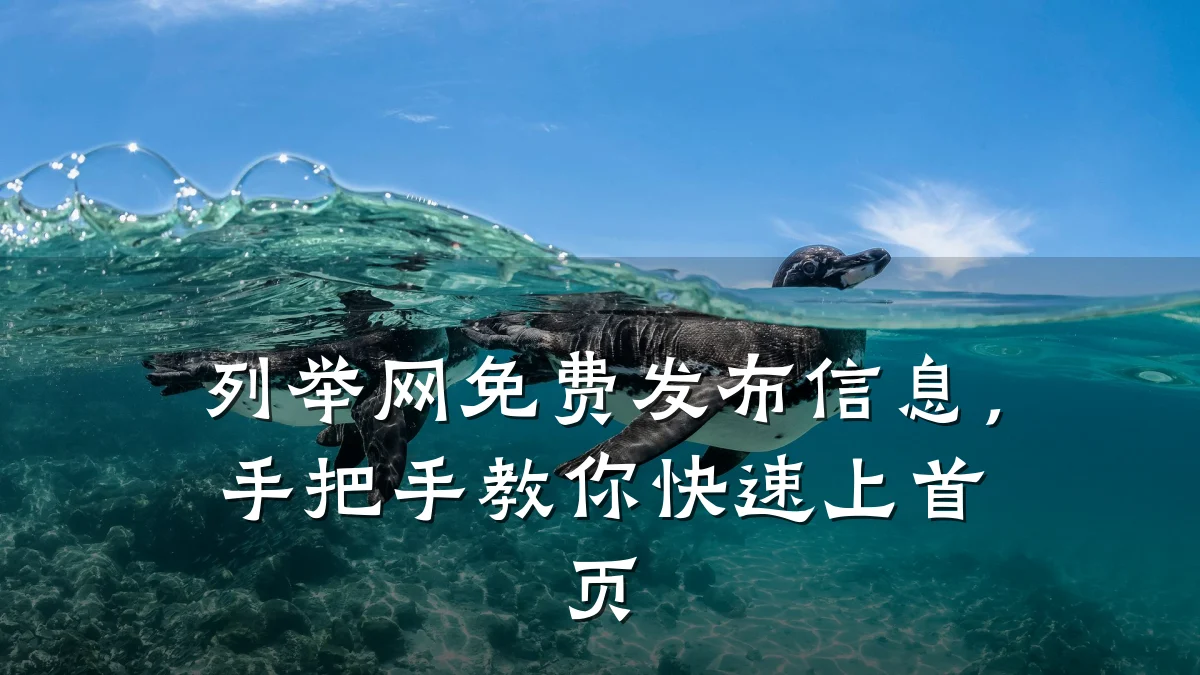 列举网免费发布信息,手把手教你快速上首页