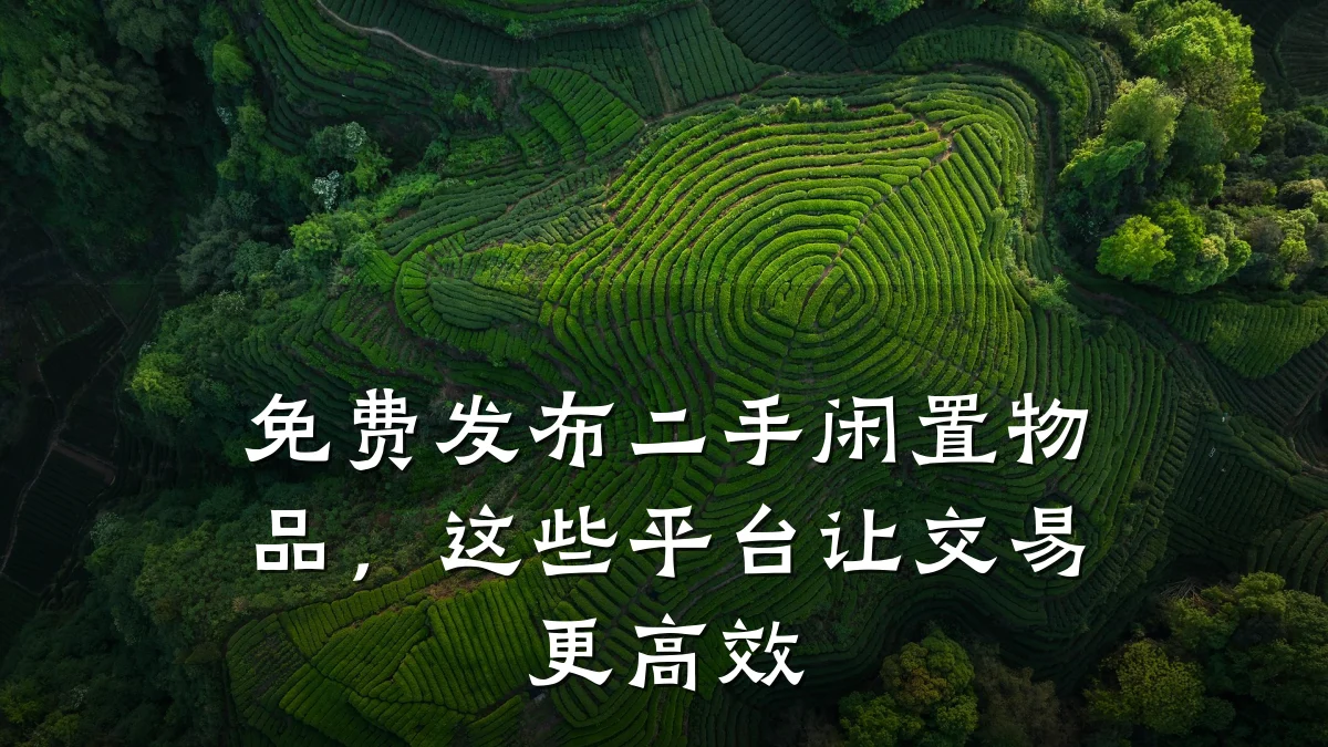 免费发布二手闲置物品，这些平台让交易更高效