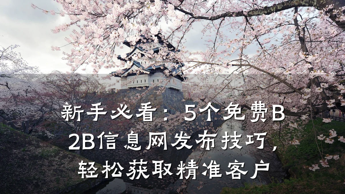 新手必看：5个免费B2B信息网发布技巧，轻松获取精准客户