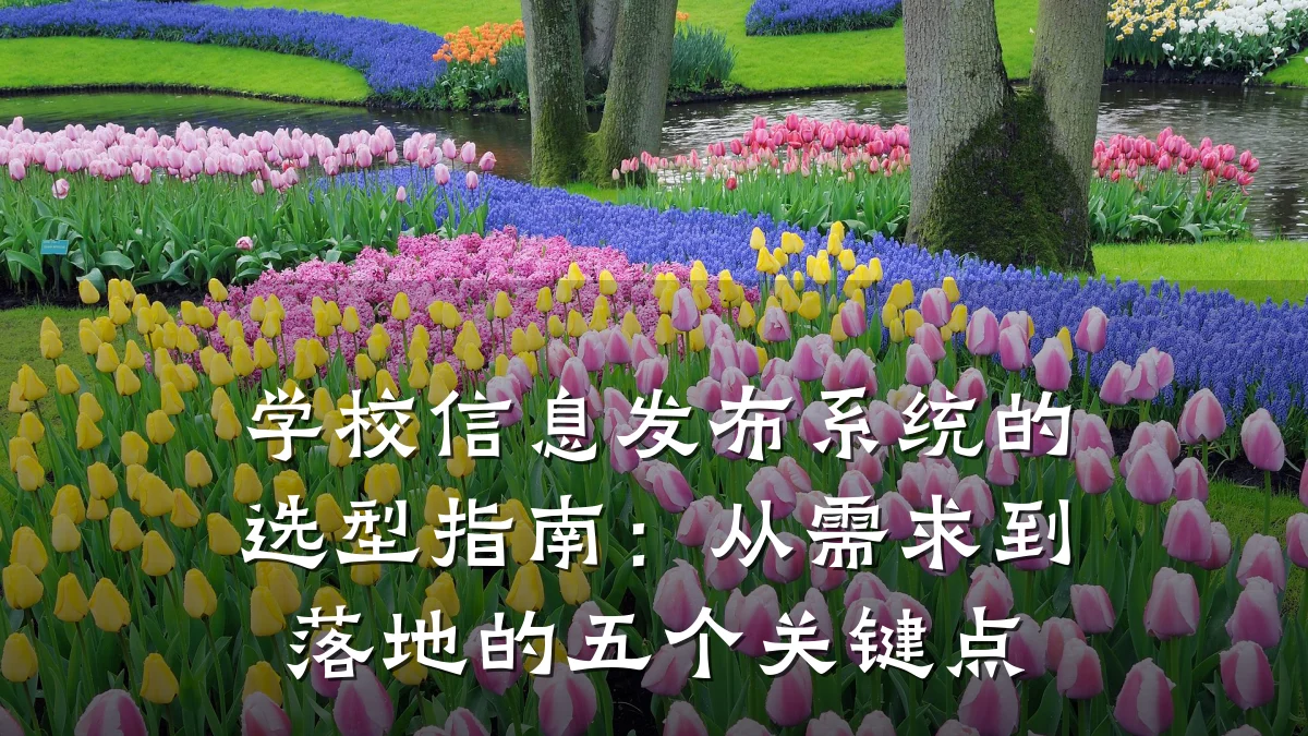 学校信息发布系统的选型指南:从需求到落地的五个关键点