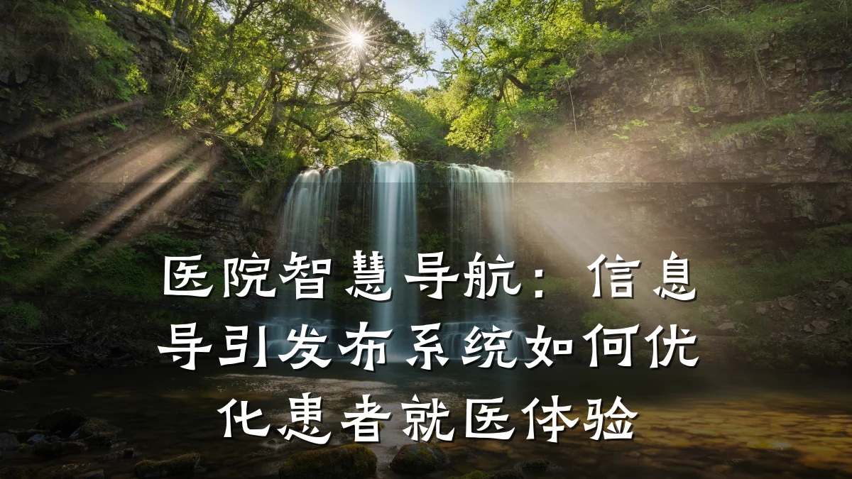 医院智慧导航:信息导引发布系统如何优化患者就医体验