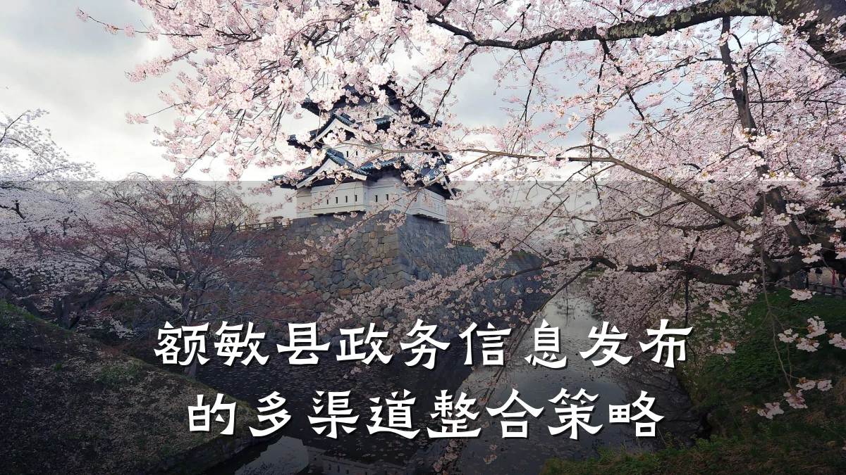 额敏县政务信息发布的多渠道整合策略