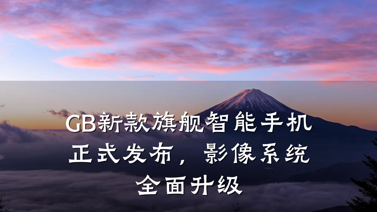 GB新款旗舰智能手机正式发布，影像系统全面升级