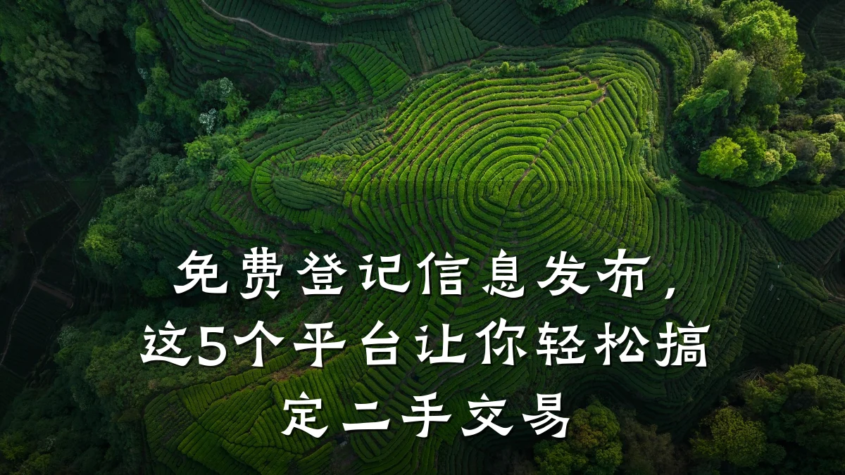 免费登记信息发布,这5个平台让你轻松搞定二手交易