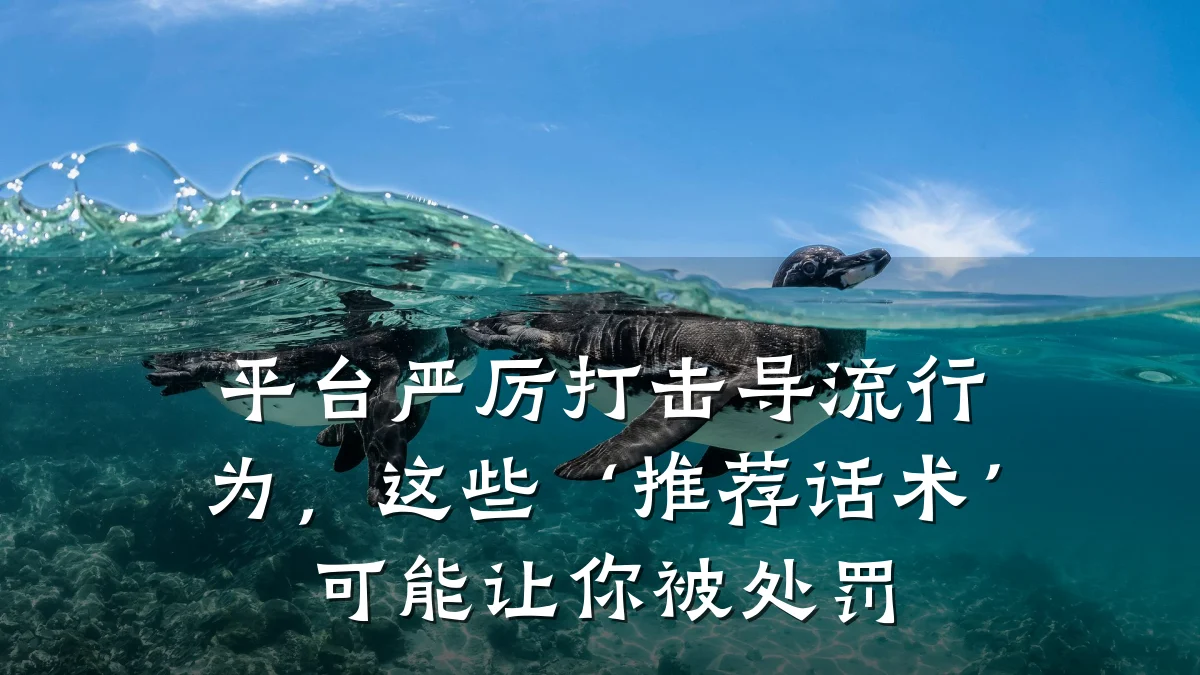平台严厉打击导流行为,这些‘推荐话术’可能让你被处罚