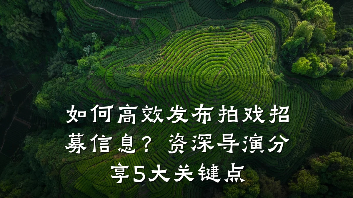 如何高效发布拍戏招募信息?资深导演分享5大关键点