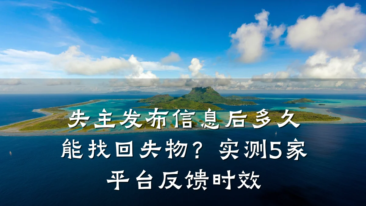 失主发布信息后多久能找回失物?实测5家平台反馈时效