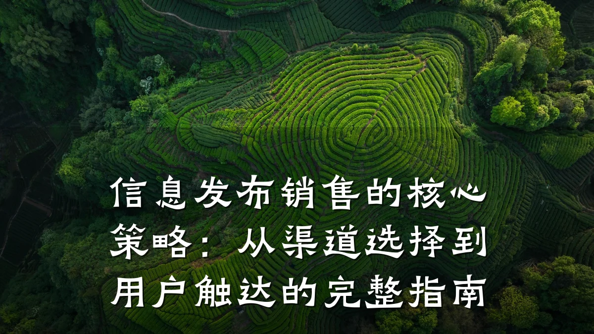 信息发布销售的核心策略:从渠道选择到用户触达的完整指南