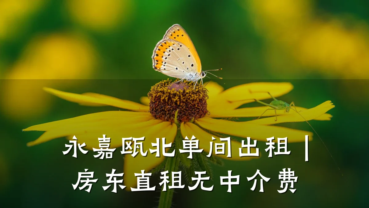 永嘉瓯北单间出租｜房东直租无中介费