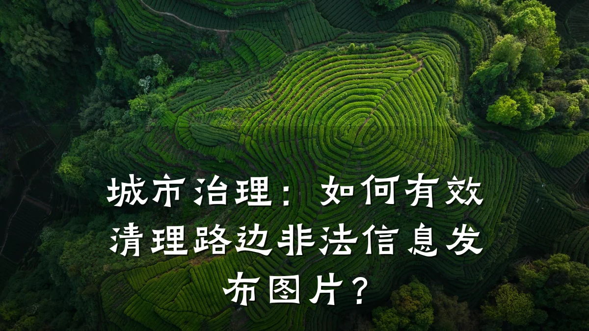 城市治理：如何有效清理路边非法信息发布图片？