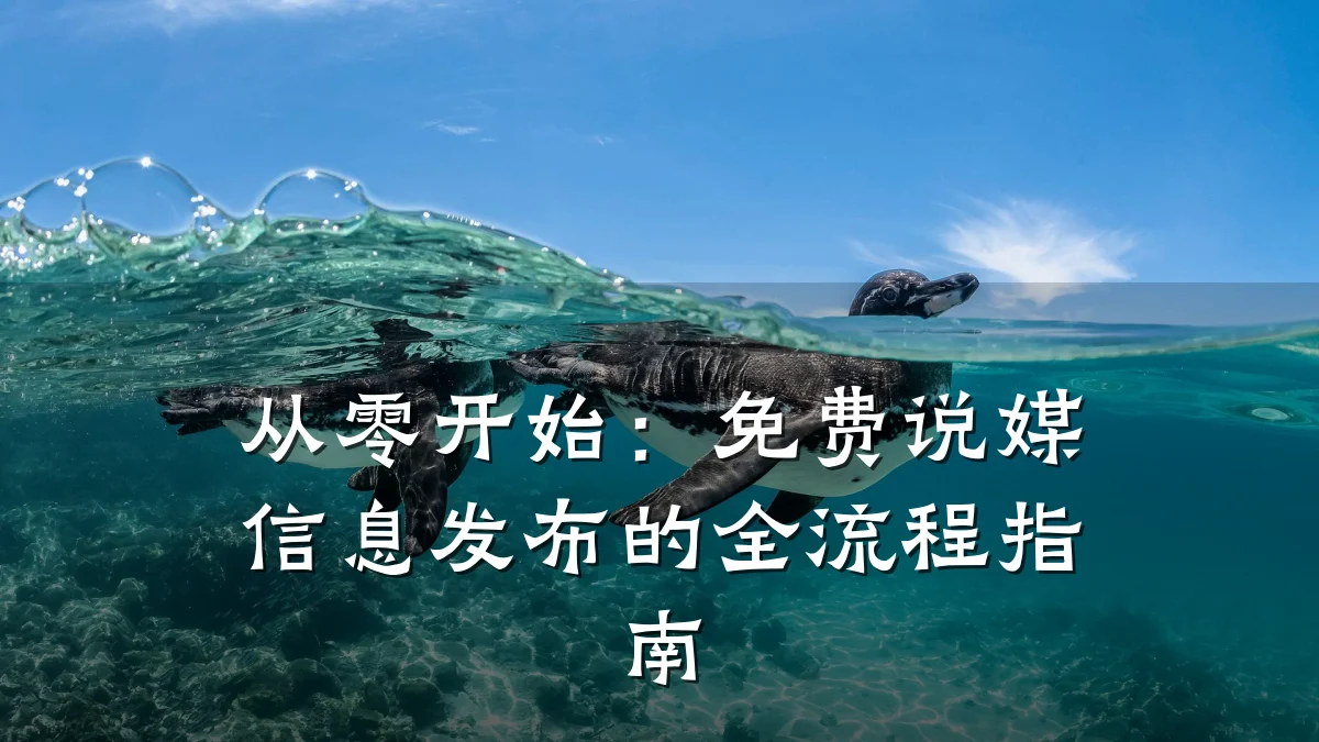 从零开始:免费说媒信息发布的全流程指南