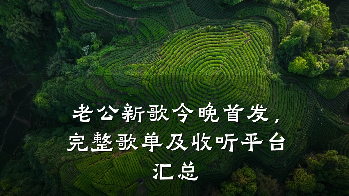 老公新歌今晚首发,完整歌单及收听平台汇总