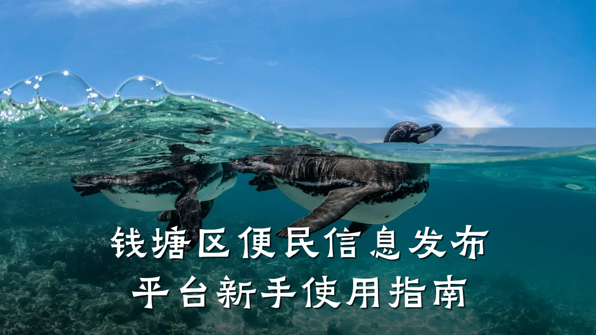 钱塘区便民信息发布平台新手使用指南