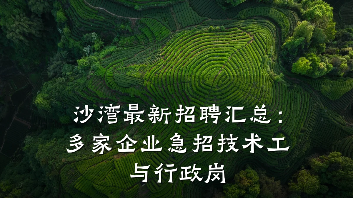沙湾最新招聘汇总：多家企业急招技术工与行政岗