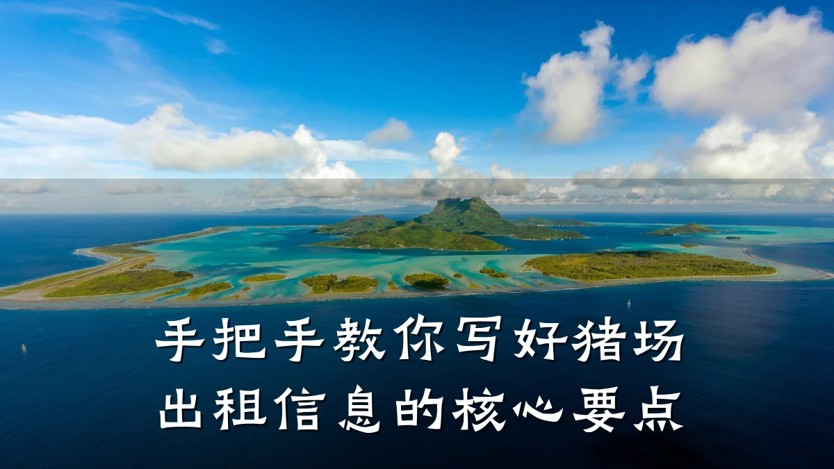 手把手教你写好猪场出租信息的核心要点