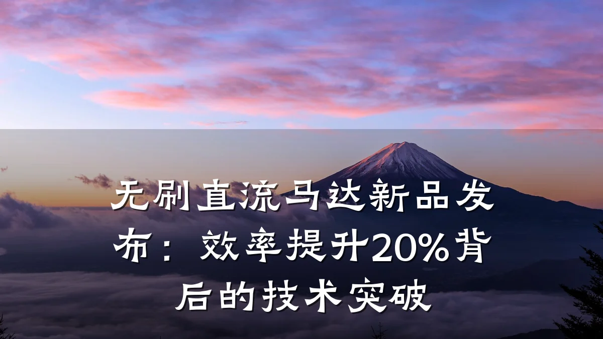 无刷直流马达新品发布：效率提升20%背后的技术突破