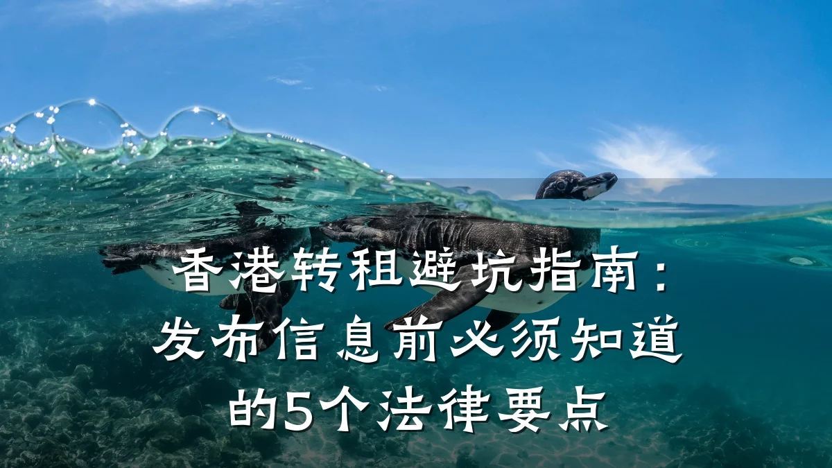 香港转租避坑指南:发布信息前必须知道的5个法律要点