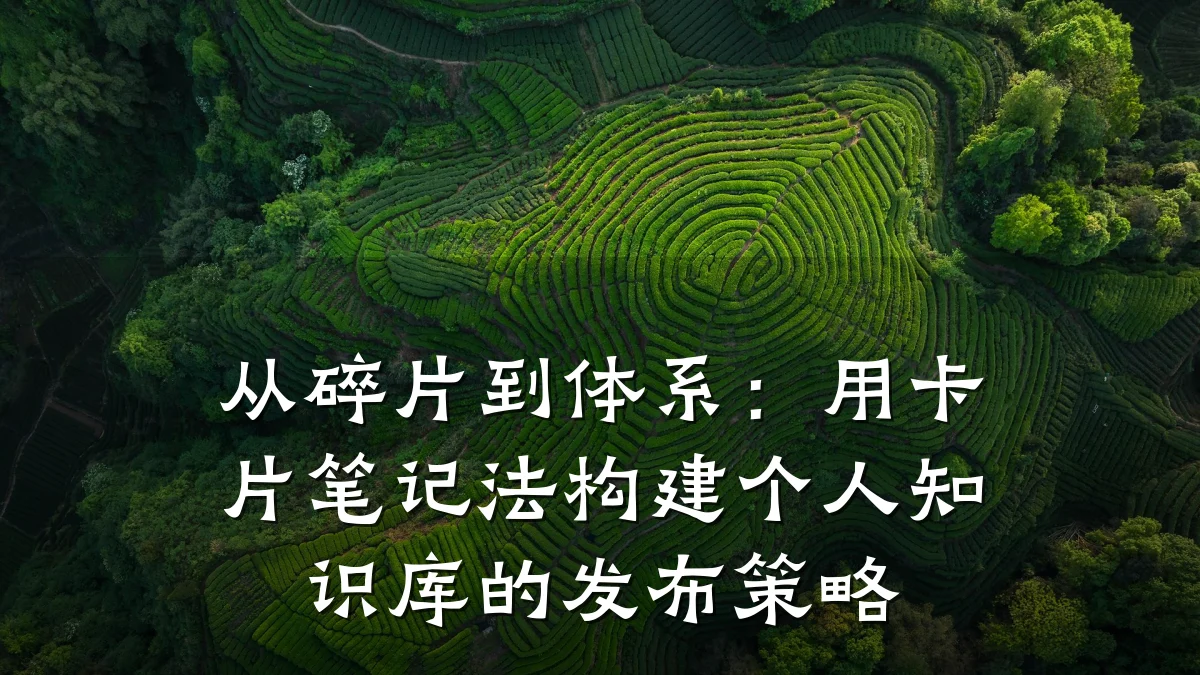 从碎片到体系:用卡片笔记法构建个人知识库的发布策略