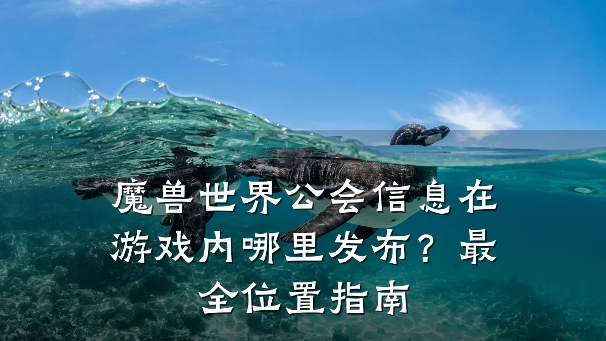 魔兽世界公会信息在游戏内哪里发布?最全位置指南