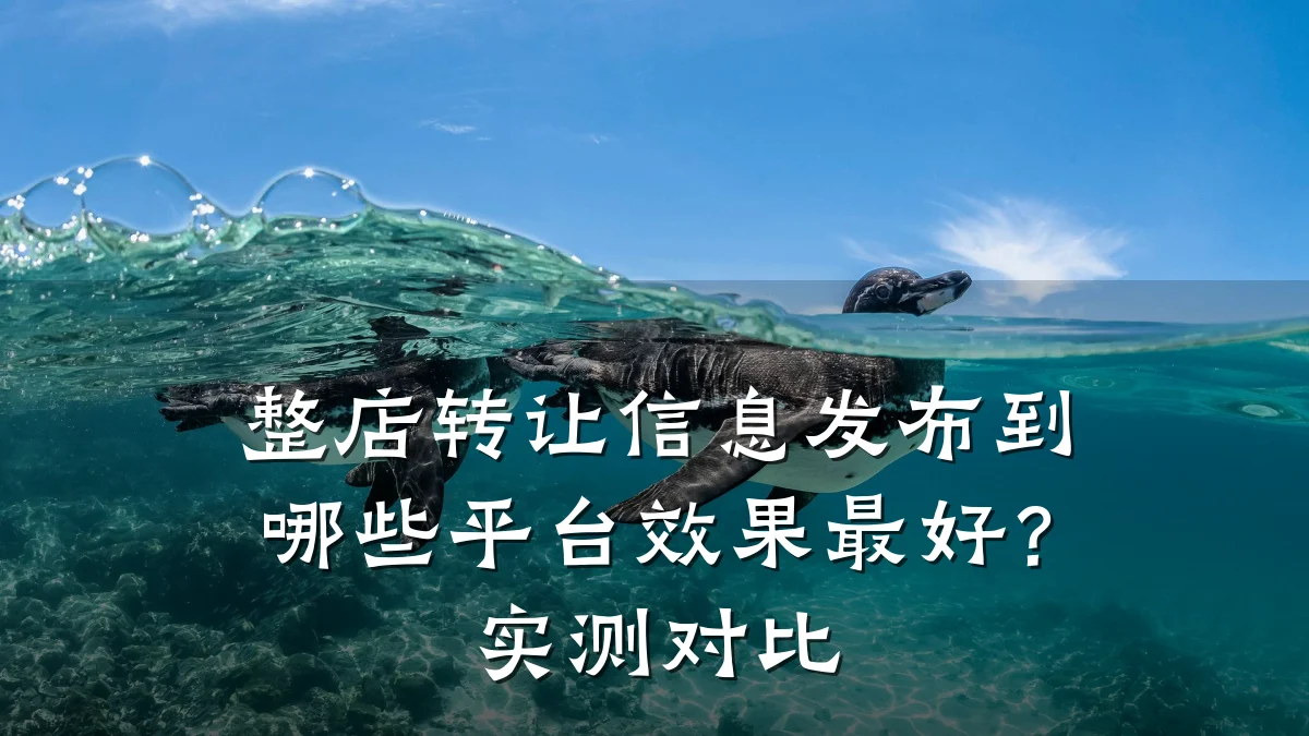 整店转让信息发布到哪些平台效果最好?实测对比