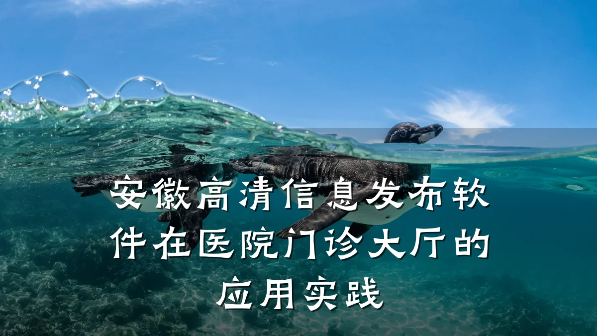 安徽高清信息发布软件在医院门诊大厅的应用实践